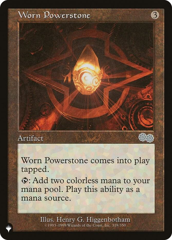 Worn Powerstone #318 U - The List Reprints Pokemon card