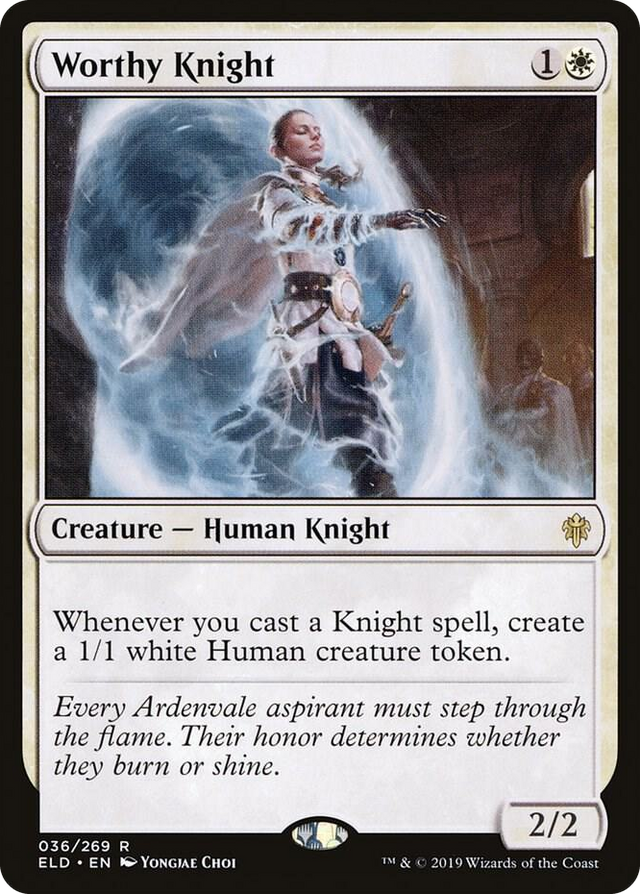 0036 Worthy Knight R Throne of Eldraine