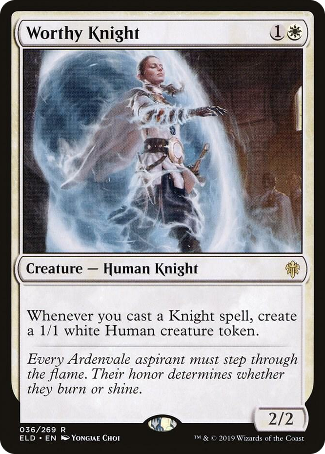 0036 Worthy Knight R Throne of Eldraine