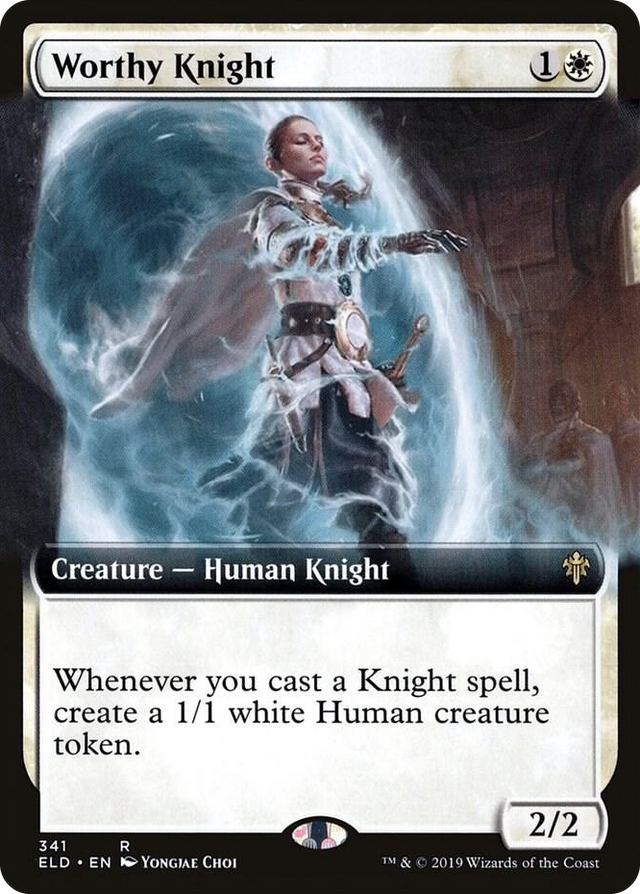 0341 Worthy Knight (Extended Art) R Throne of Eldraine