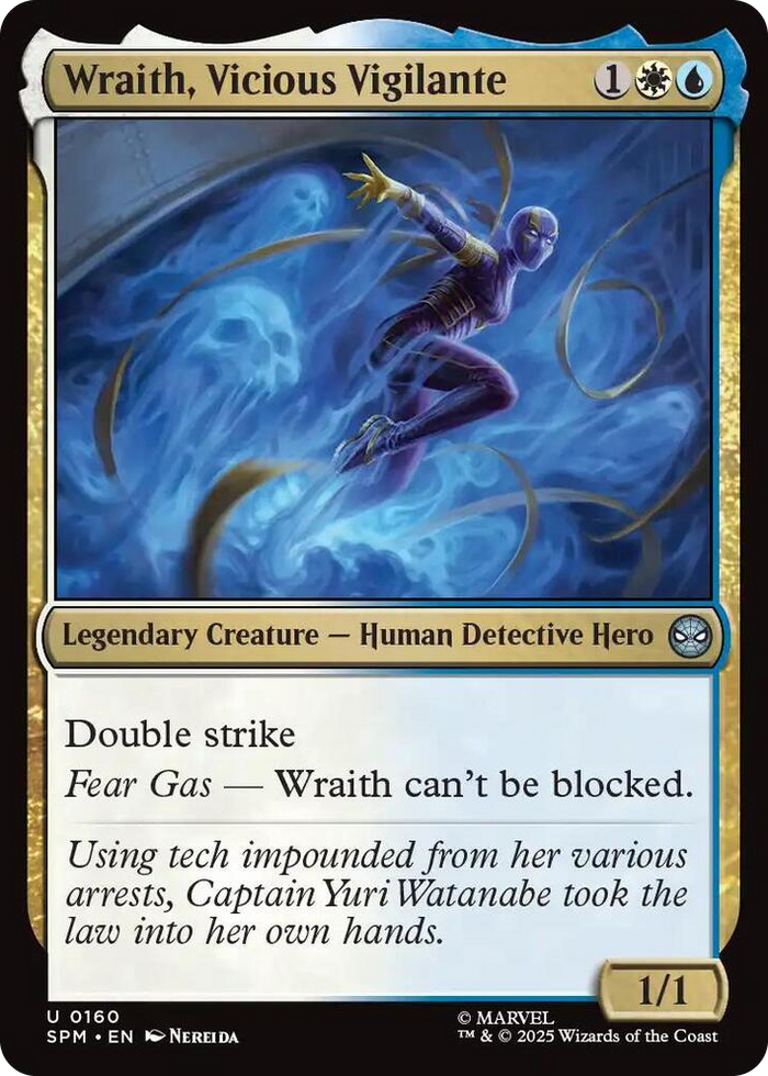 Wraith, Vicious Vigilante #160 U - Marvel's Spider-Man Pokemon card