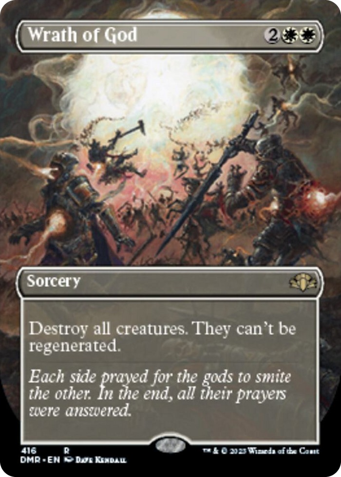 Wrath of God (Borderless) #416 R - Dominaria Remastered Pokemon card