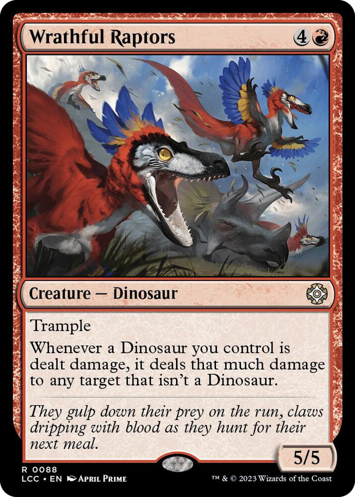 Wrathful Raptors #88 R - Commander: The Lost Caverns of Ixalan Pokemon card