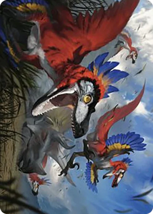 0077 Wrathful Raptors Art Card S Art Series: The Lost Caverns of Ixalan