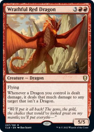 0207 Wrathful Red Dragon R Commander Legends: Battle for Baldur's Gate
