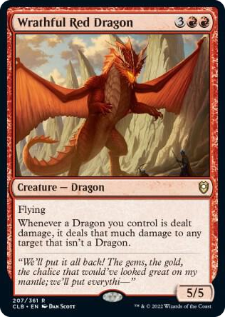 0207 Wrathful Red Dragon R Commander Legends: Battle for Baldur's Gate