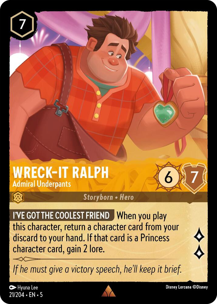 0021 Wreck-It Ralph - Admiral Underpants Rare Shimmering Skies