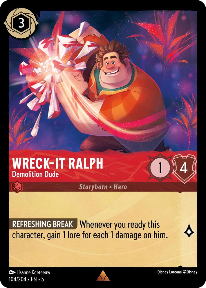 0104 Wreck-It Ralph - Demolition Dude Rare Shimmering Skies
