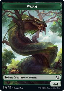 0019 Wurm Token T Commander: Dominaria United
