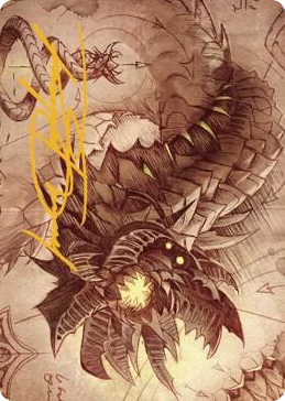 0081 Wurmcoil Engine Art Card (Gold-Stamped Signature) S Art Series: The Brothers' War