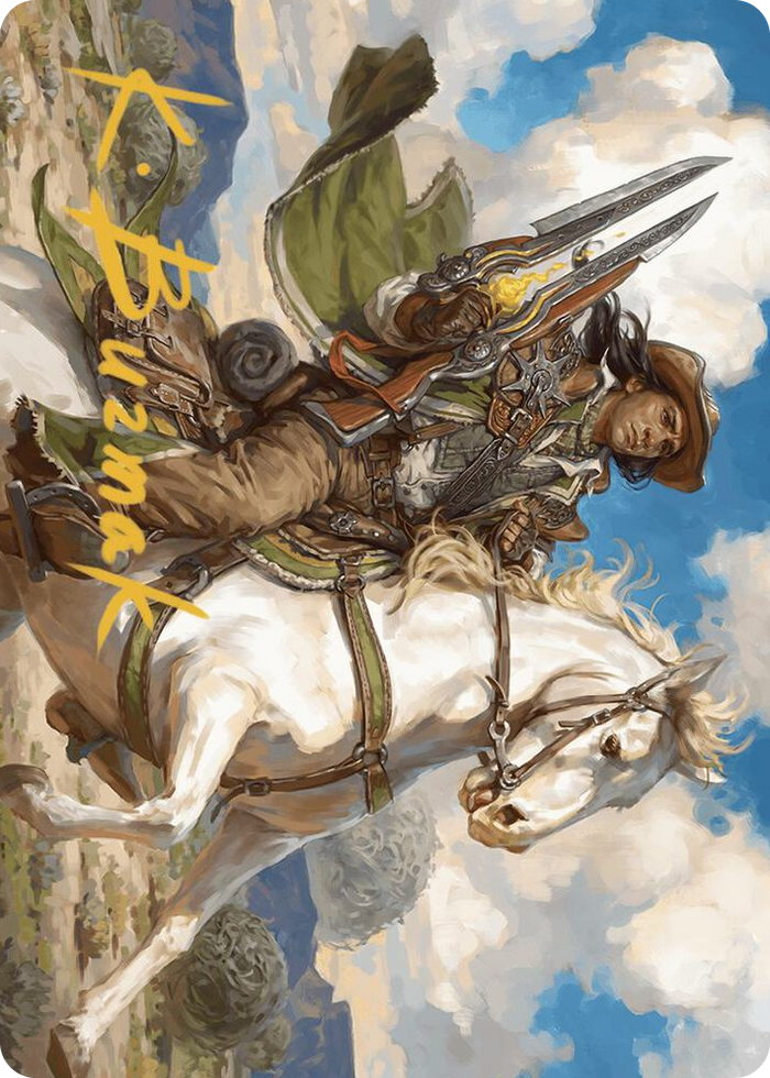 Wylie Duke, Atiin Hero Art Card (Gold-Stamped Signature) #35 S - Art Series: Outlaws of Thunder Junction Pokemon card
