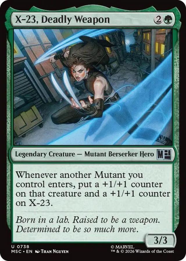 0738 X-23, Deadly Weapon U Commander: Marvel Super Heroes