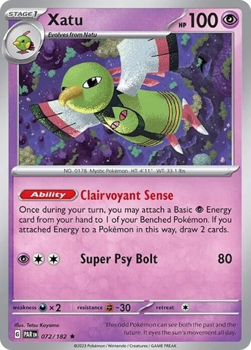 0072 Xatu - 072/182 (Non-Holo) Rare Deck Exclusives