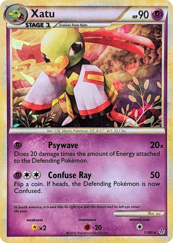 0011 Xatu - 11/95 (Cracked Ice Holo) Holo Rare Blister Exclusives