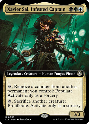 0033 Xavier Sal, Infested Captain (Extended Art) R Commander: The Lost Caverns of Ixalan