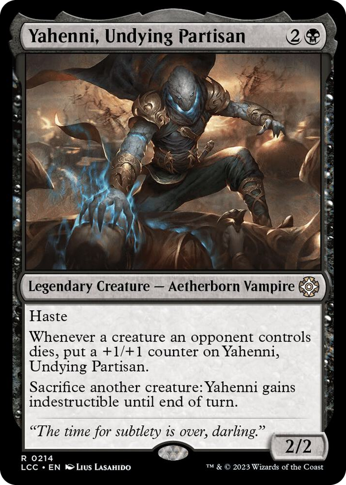 Yahenni, Undying Partisan #214 R - Commander: The Lost Caverns of Ixalan Pokemon card
