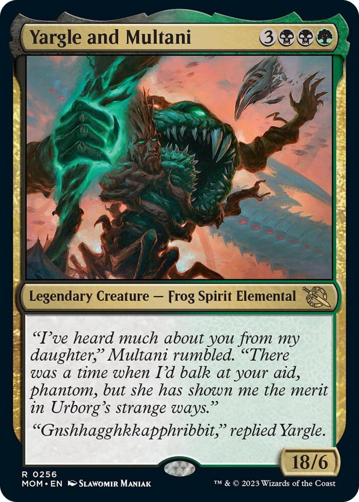 Yargle and Multani #256 R - March of the Machine Pokemon card
