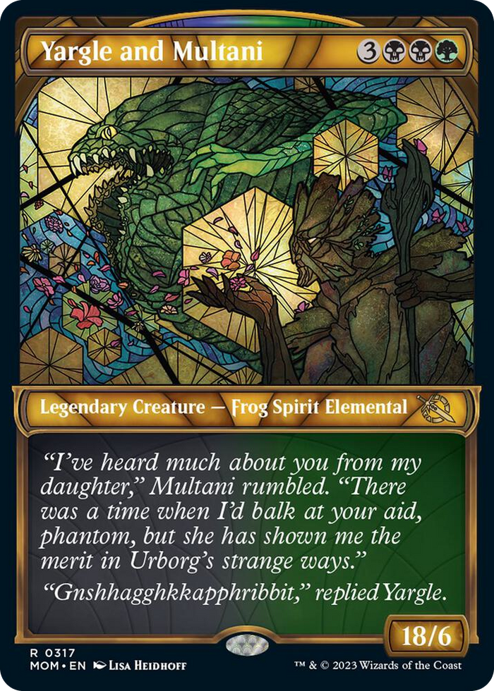Yargle and Multani (Showcase) #317 R - March of the Machine Pokemon card