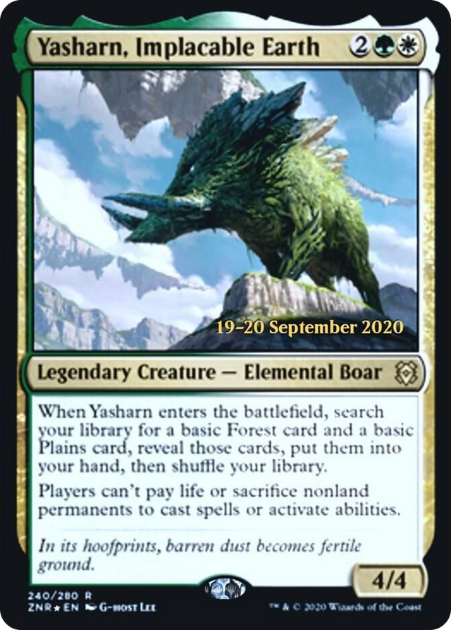 0240 Yasharn, Implacable Earth R Prerelease Cards