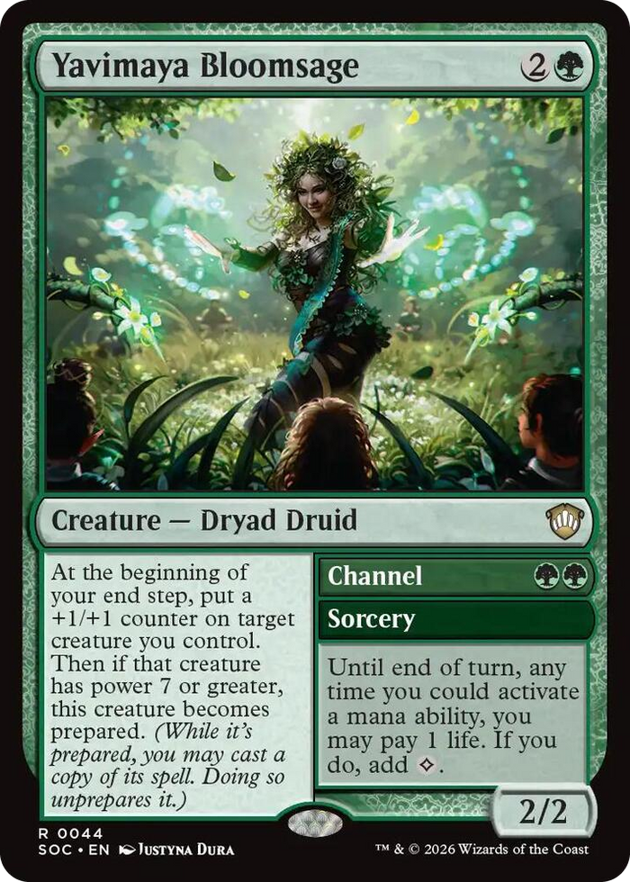 Yavimaya Bloomsage #44 R - Commander: Secrets of Strixhaven Pokemon card