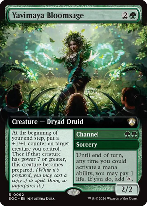 0092 Yavimaya Bloomsage (Extended Art) R Commander: Secrets of Strixhaven