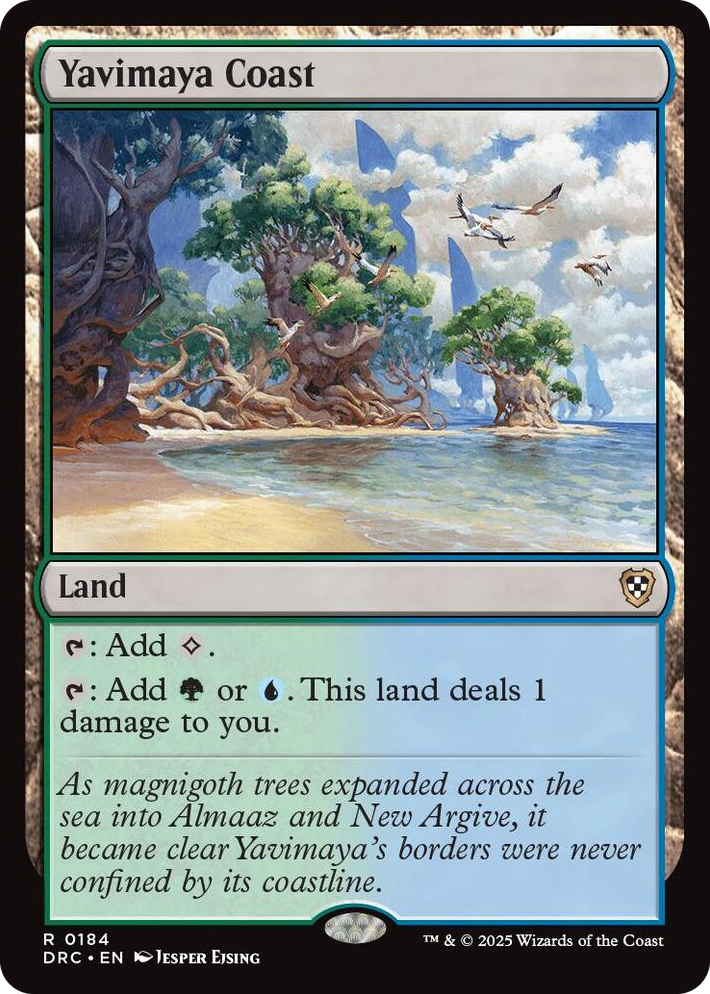 0184 Yavimaya Coast R Commander: Aetherdrift