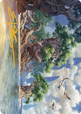 0061 Yavimaya Coast Art Card (Gold-Stamped Signature) S Art Series: Dominaria United