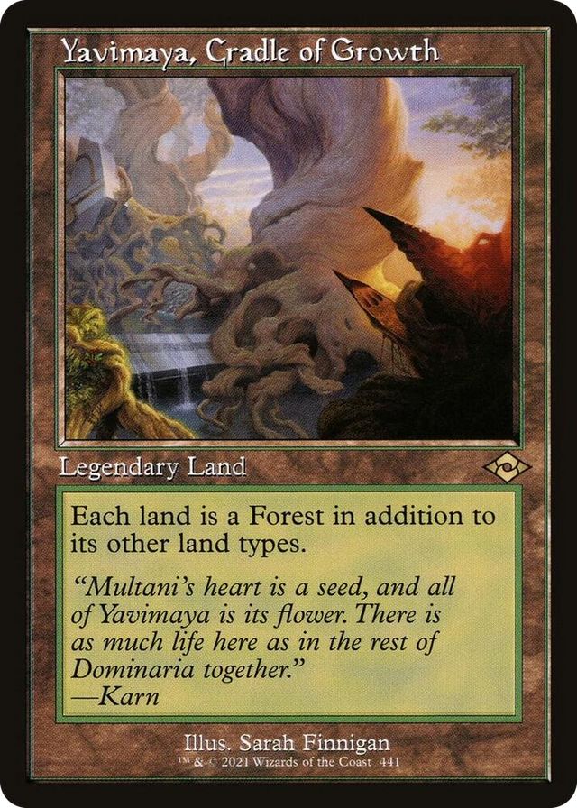 0441 Yavimaya, Cradle of Growth (Retro Frame) R Modern Horizons 2