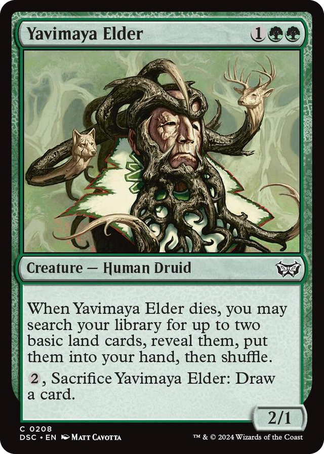 0208 Yavimaya Elder C Commander: Duskmourn: House of Horror