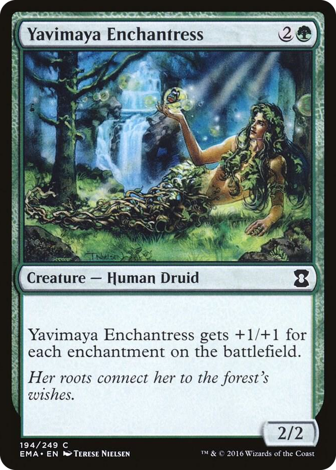 Yavimaya Enchantress #194 C - Eternal Masters Pokemon card