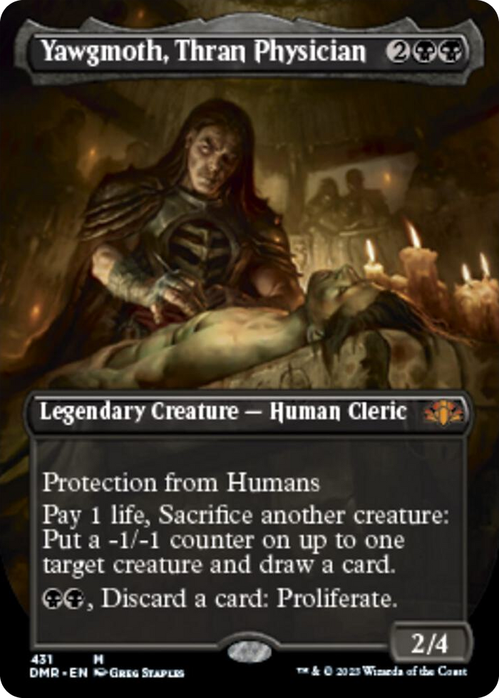 Yawgmoth, Thran Physician (Borderless) #431 M - Dominaria Remastered Pokemon card
