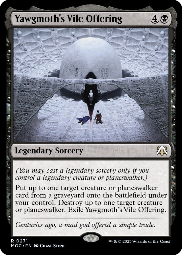 Yawgmoth's Vile Offering #271 R - Commander: March of the Machine Pokemon card