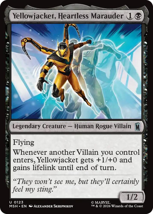 0123 Yellowjacket, Heartless Marauder U Marvel Super Heroes