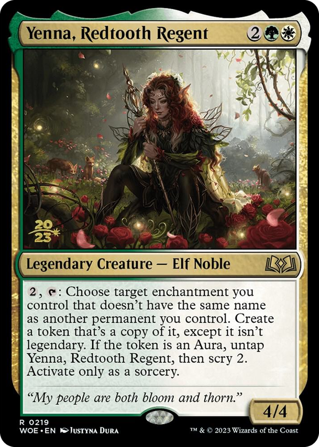 0219 Yenna, Redtooth Regent R Prerelease Cards