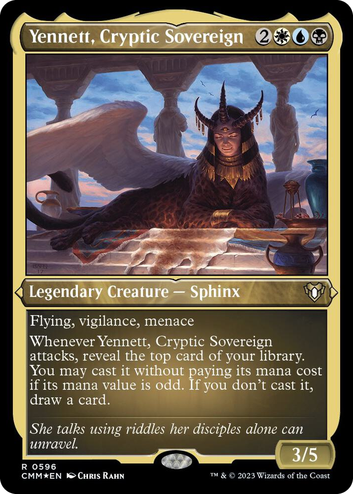 0596 Yennett, Cryptic Sovereign (Foil Etched) R Commander Masters