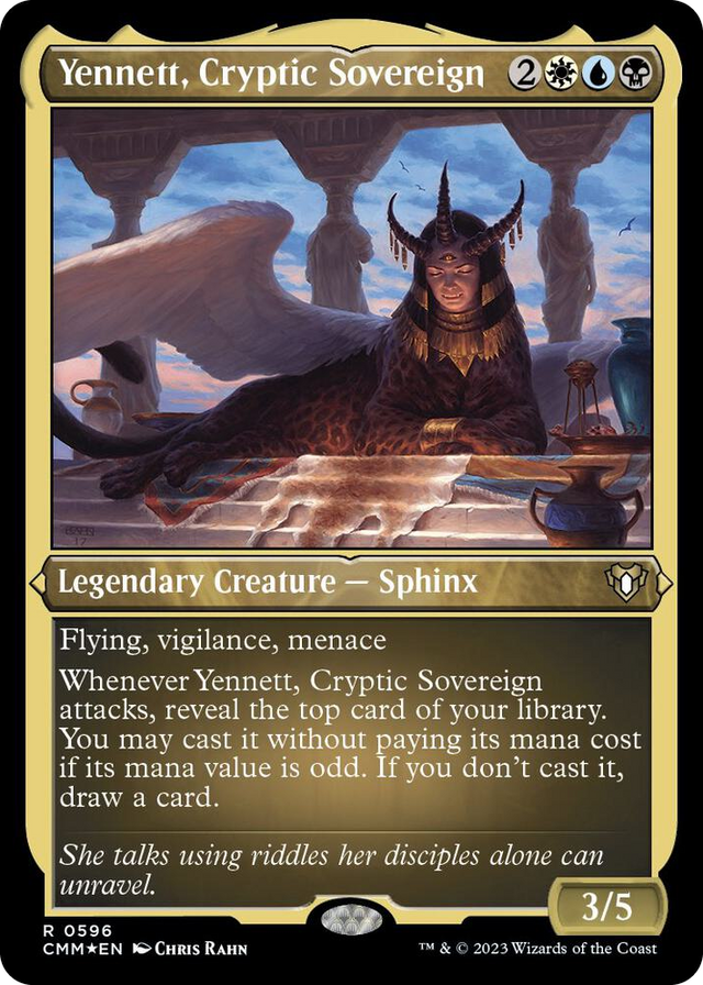 0596 Yennett, Cryptic Sovereign (Foil Etched) R Commander Masters