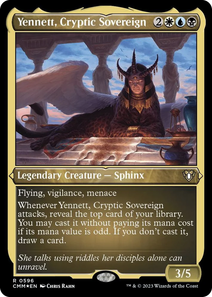 0596 Yennett, Cryptic Sovereign (Foil Etched) R Commander Masters