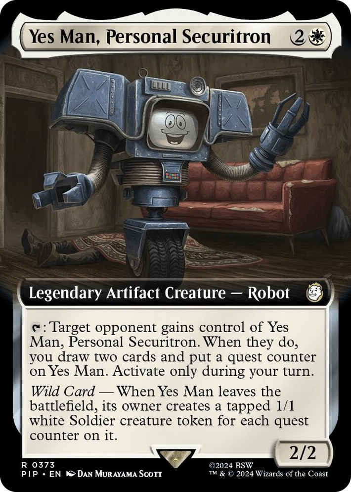0373 Yes Man, Personal Securitron (Extended Art) R Universes Beyond: Fallout