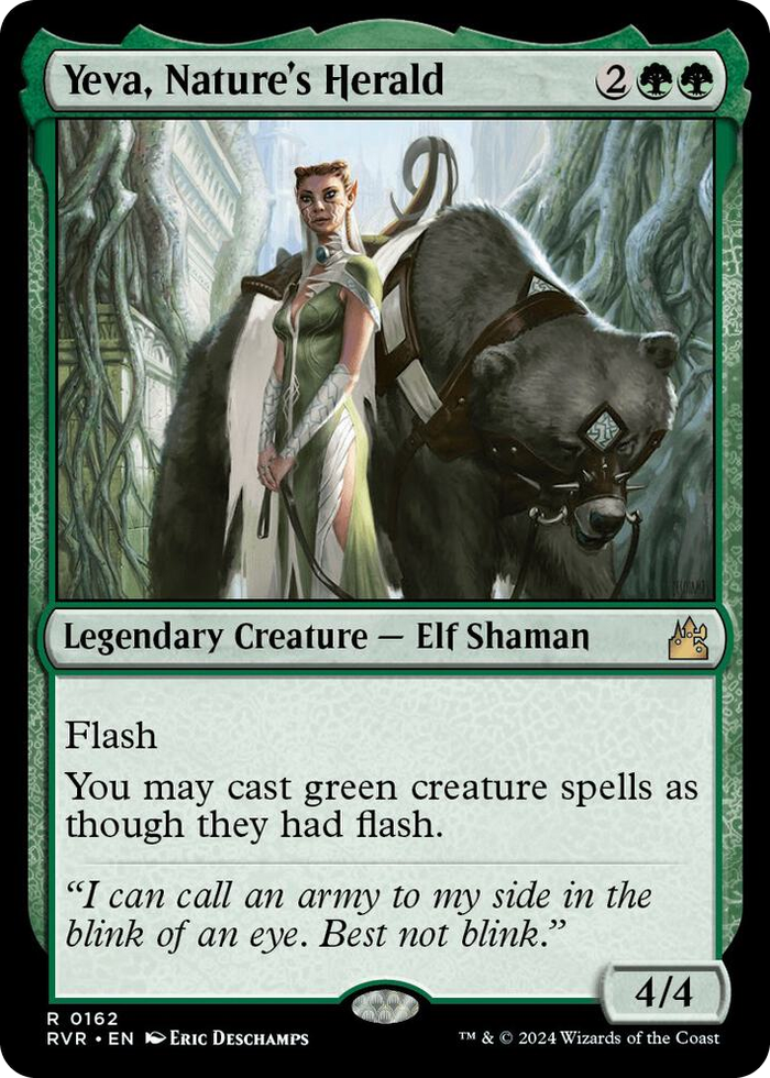 Yeva, Nature's Herald #162 R - Ravnica Remastered Pokemon card