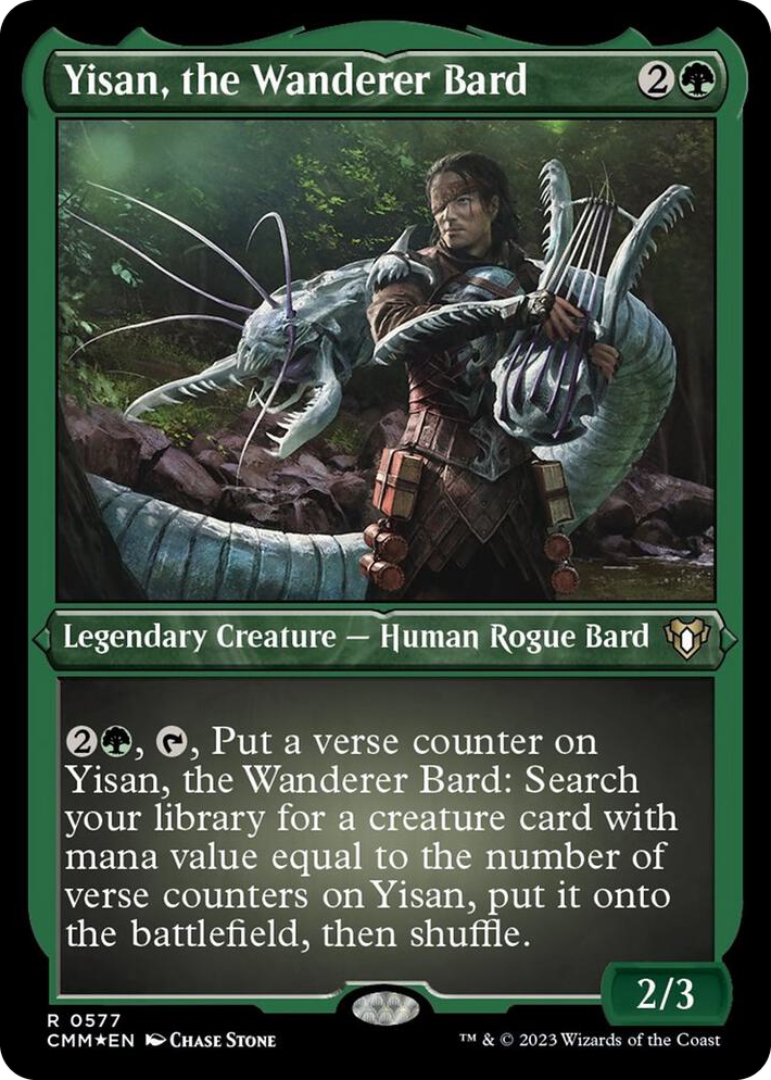 0577 Yisan, the Wanderer Bard (Foil Etched) R Commander Masters