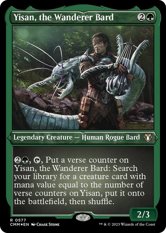 0577 Yisan, the Wanderer Bard (Foil Etched) R Commander Masters