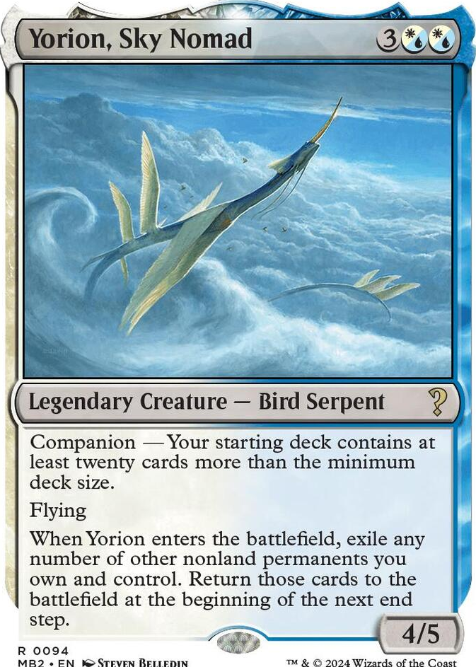 0094 Yorion, Sky Nomad (White Border) R Mystery Booster 2