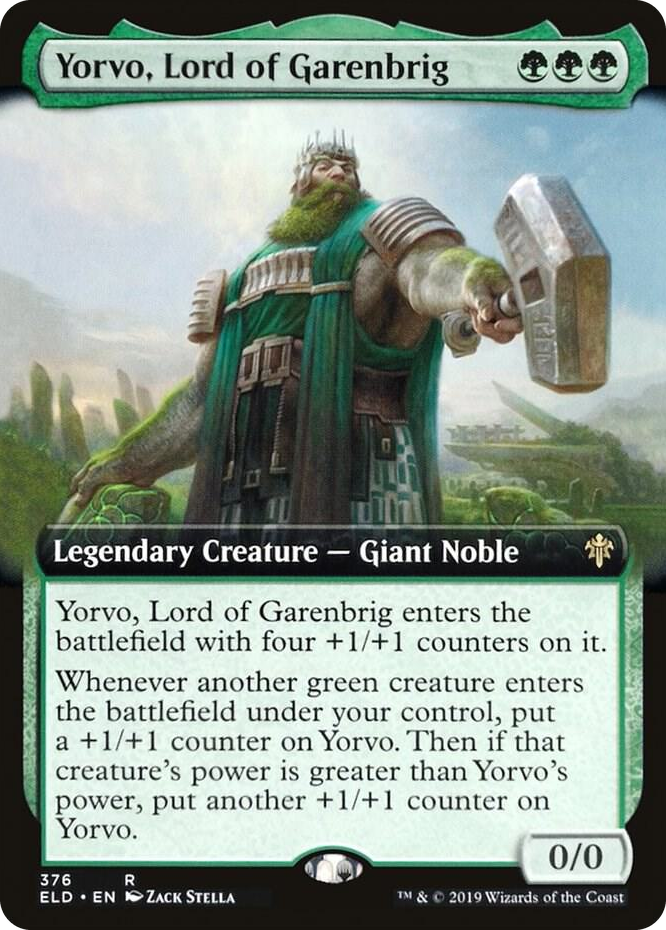 0376 Yorvo, Lord of Garenbrig (Extended Art) R Throne of Eldraine