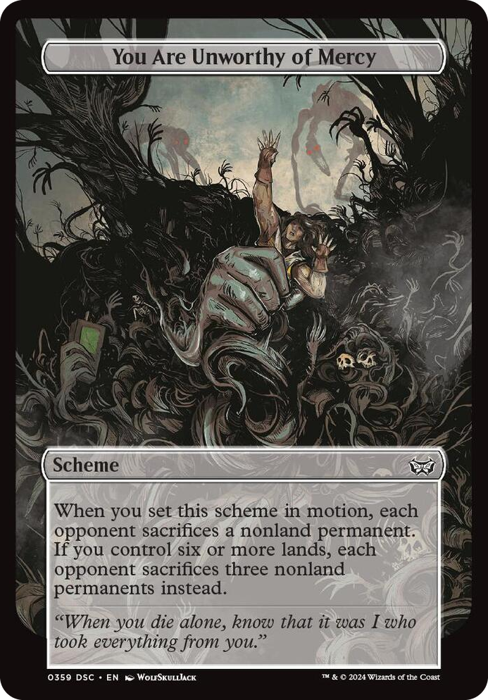 You Are Unworthy of Mercy (Full Art) #359 C - Archenemy: Duskmourn Pokemon card