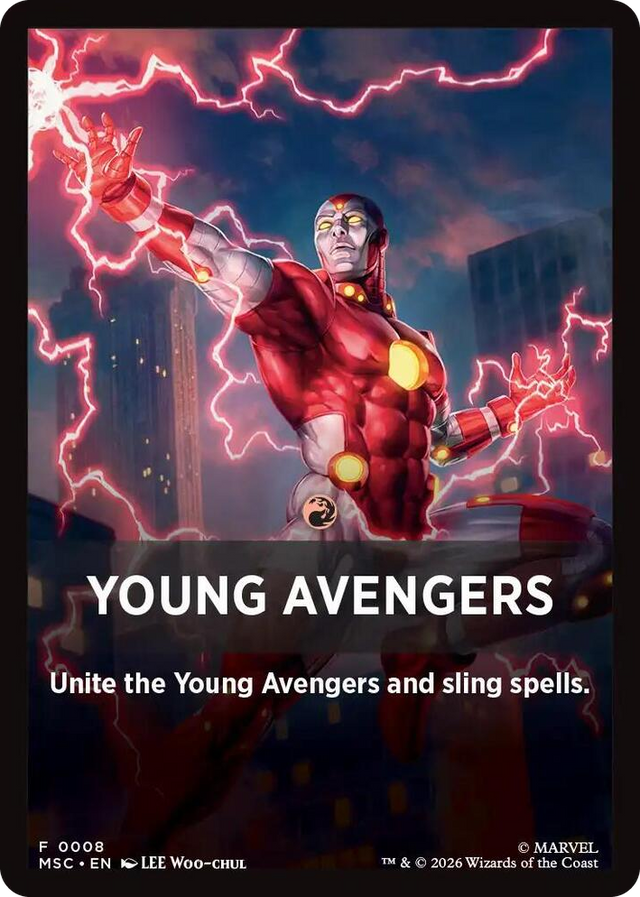 0008 Young Avengers Theme Card (0008) T Commander: Marvel Super Heroes
