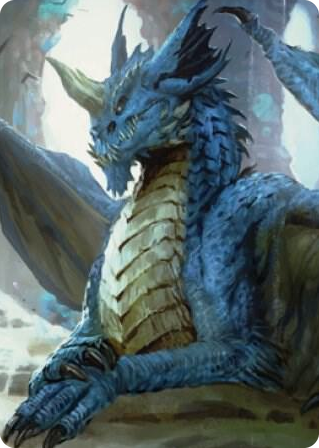 0027 Young Blue Dragon Art Card S Art Series: Commander Legends: Battle for Baldur's Gate
