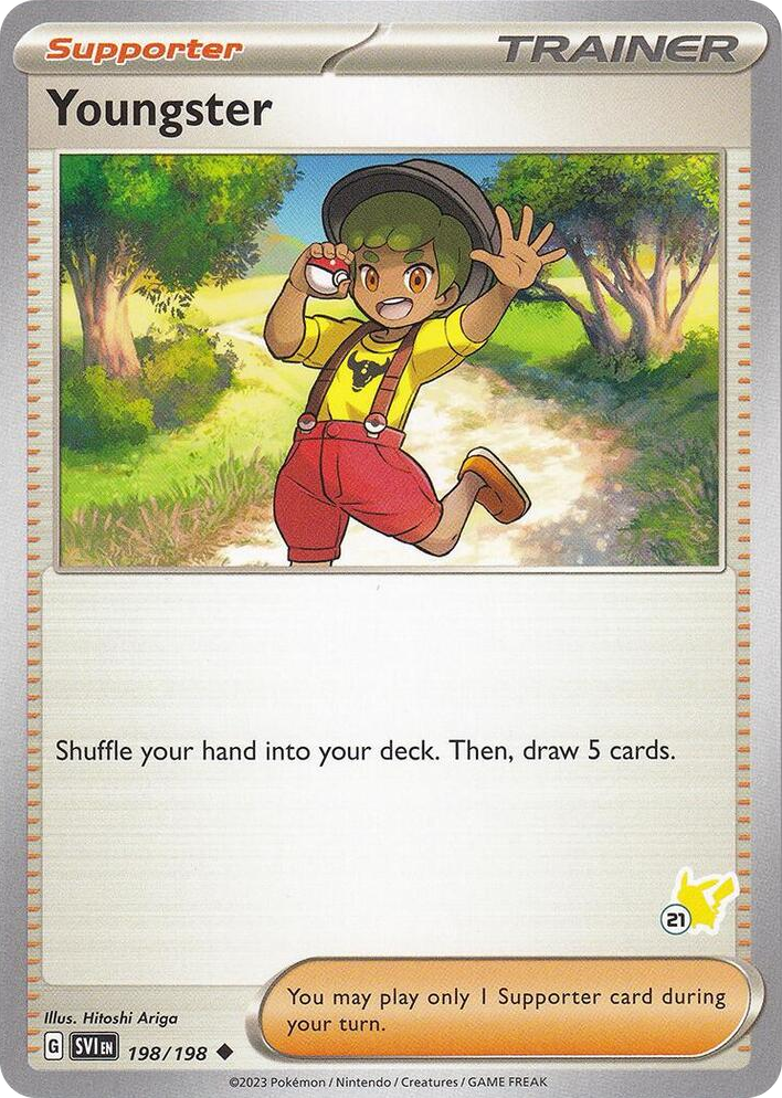 0198 Youngster - Pikachu 21 Uncommon Battle Academy 2024