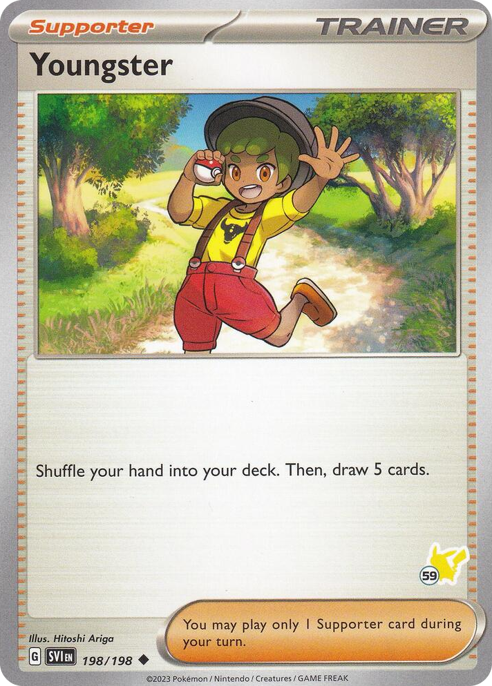 0198 Youngster - Pikachu 59 Uncommon Battle Academy 2024