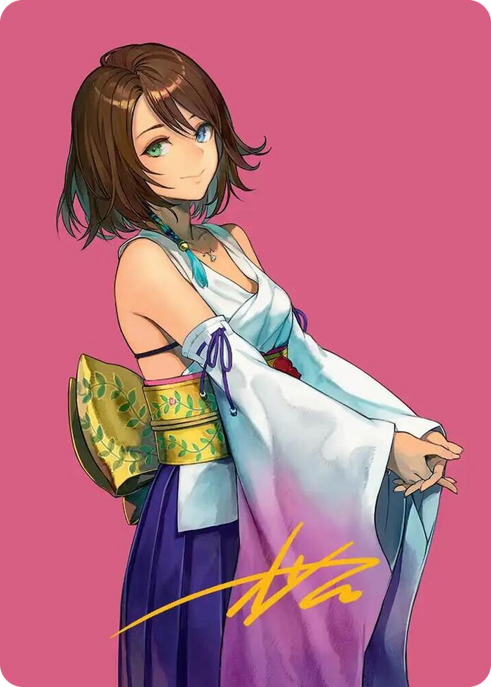 Yuna, Hope of Spira Art Card (Gold-Stamped Signature) #48 S - Art Series: FINAL FANTASY Pokemon card