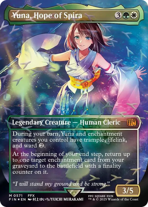 0571 Yuna, Hope of Spira (Borderless) (Chocobo Track Foil) M FINAL FANTASY